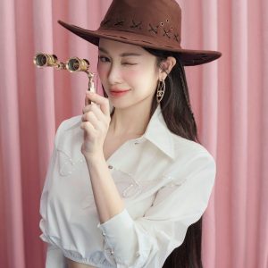 áo sơ mi croptop hoa